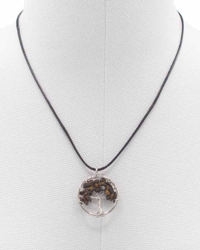 Náhrdelník Strom života Ochrana a Sebavedomie – Tigrie oko