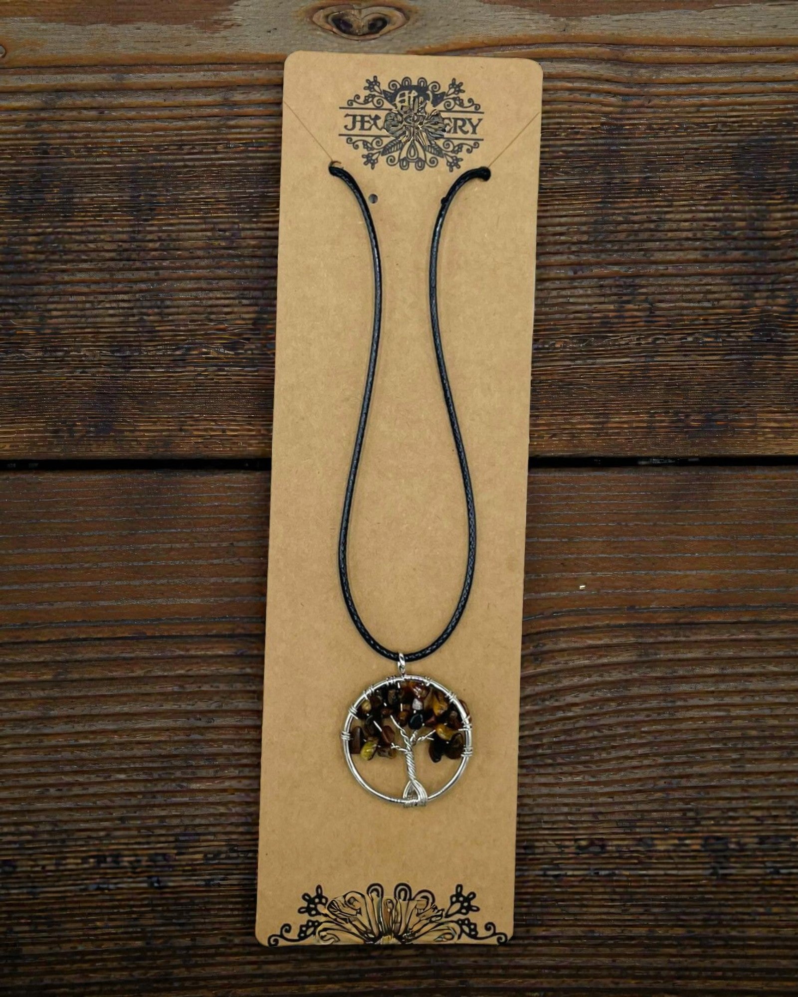 Náhrdelník Strom života Ochrana a Sebavedomie – Tigrie oko