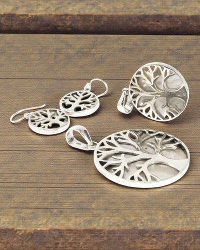 Strieborný prívesok Strom života 30 mm – Mother of Pearl Pure Light