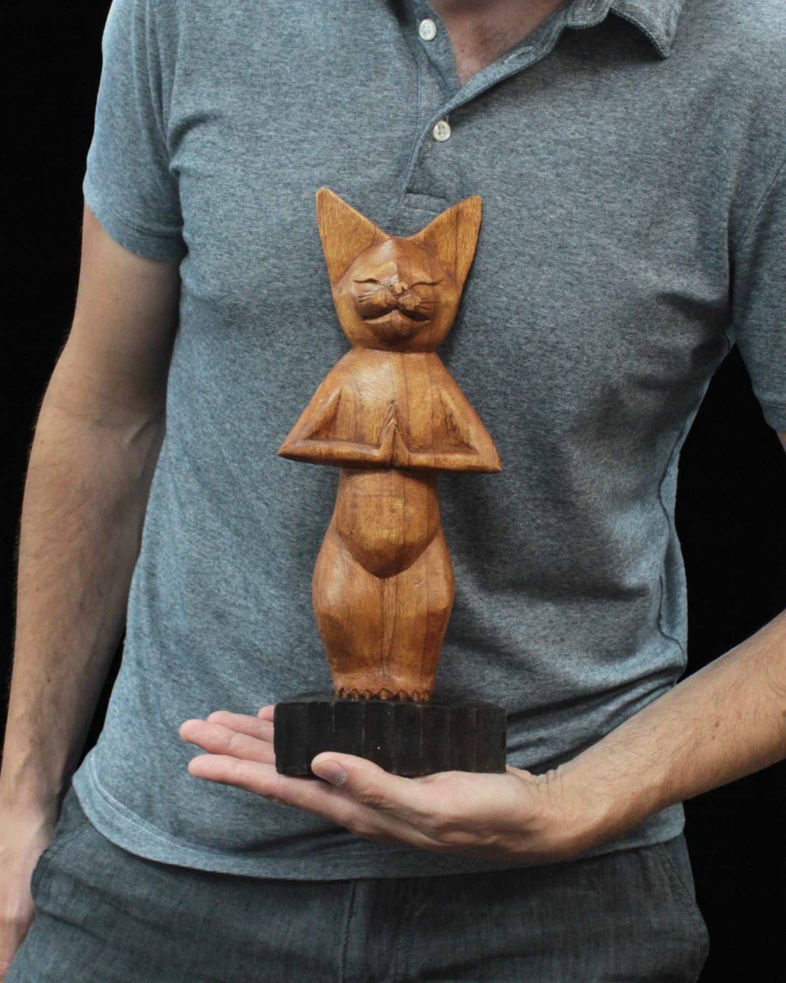 Socha mačky – Joga 1 Stojaca pozícia 30 cm